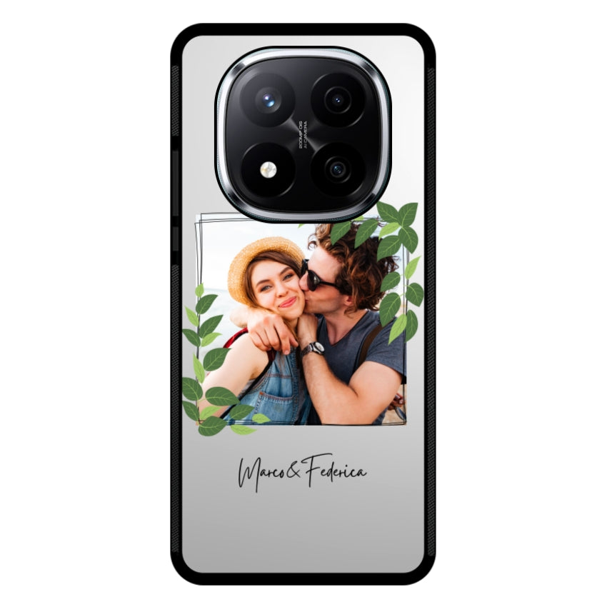Cover Personalizzata Frame Foglie - Xiaomi, Redmi e Poco