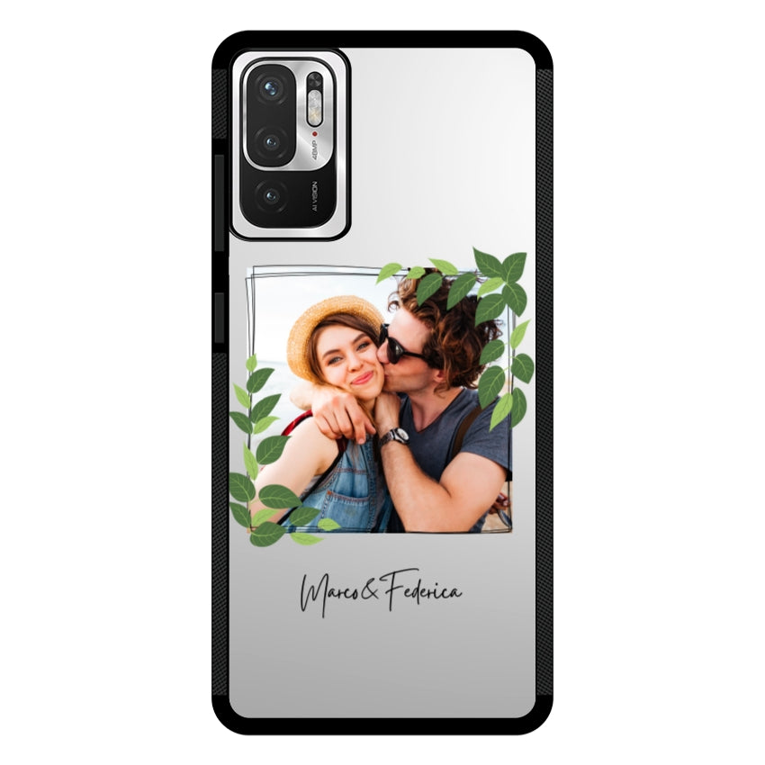 Cover Personalizzata Frame Foglie - Xiaomi, Redmi e Poco
