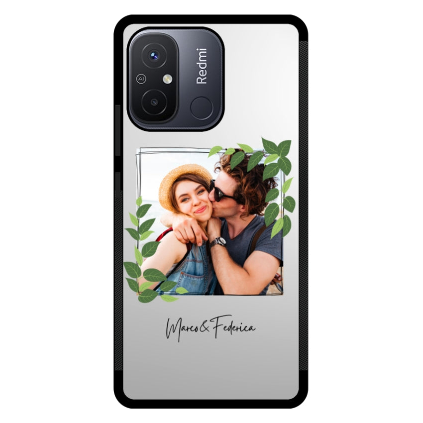 Cover Personalizzata Frame Foglie - Xiaomi, Redmi e Poco