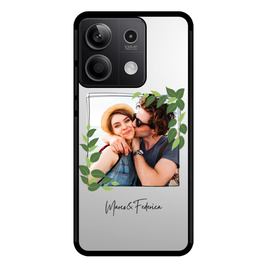Cover Personalizzata Frame Foglie - Xiaomi, Redmi e Poco