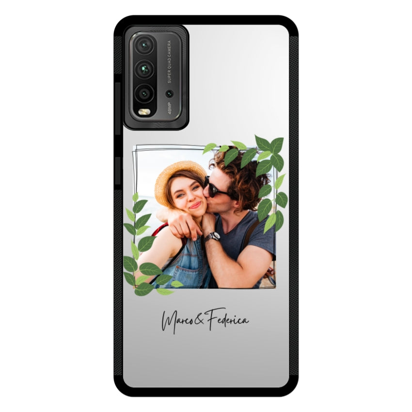 Cover Personalizzata Frame Foglie - Xiaomi, Redmi e Poco