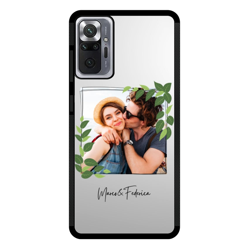 Cover Personalizzata Frame Foglie - Xiaomi, Redmi e Poco