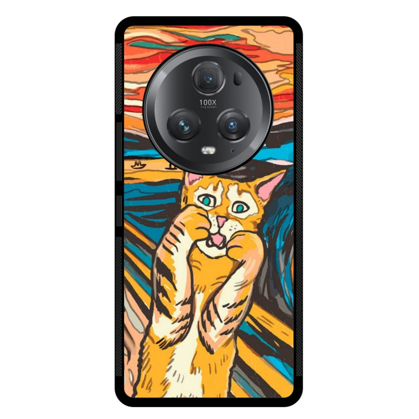 Cover IF49 Munch Cat - Huawei e Honor customall