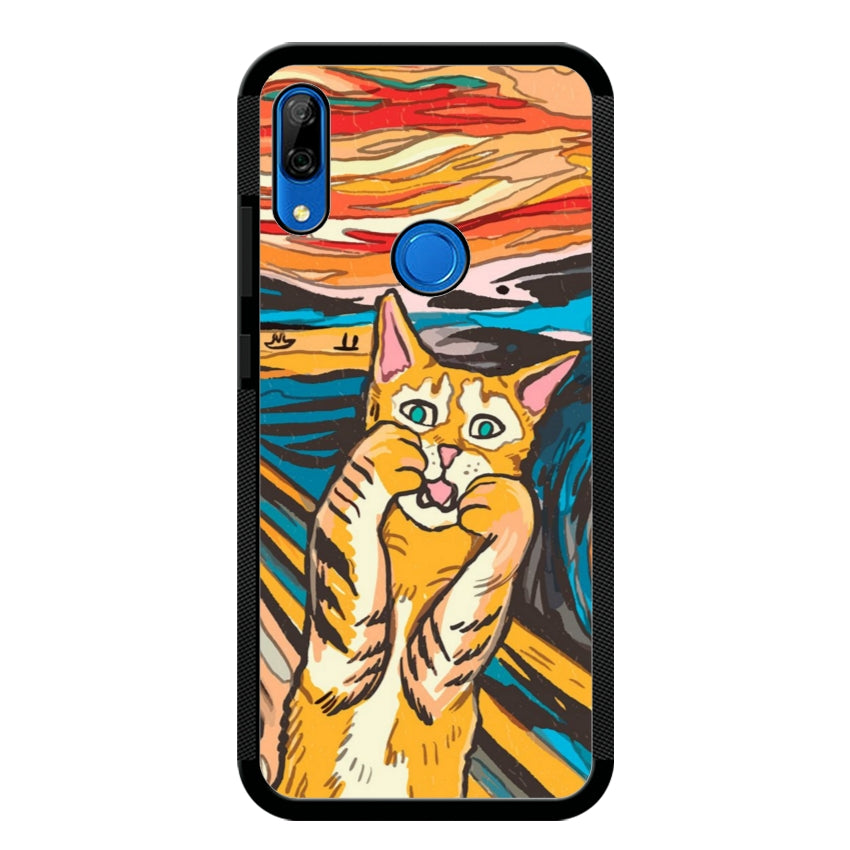 Cover IF49 Munch Cat - Huawei e Honor customall