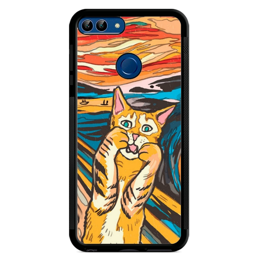 Cover IF49 Munch Cat - Huawei e Honor customall
