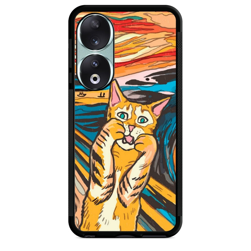 Cover IF49 Munch Cat - Huawei e Honor customall