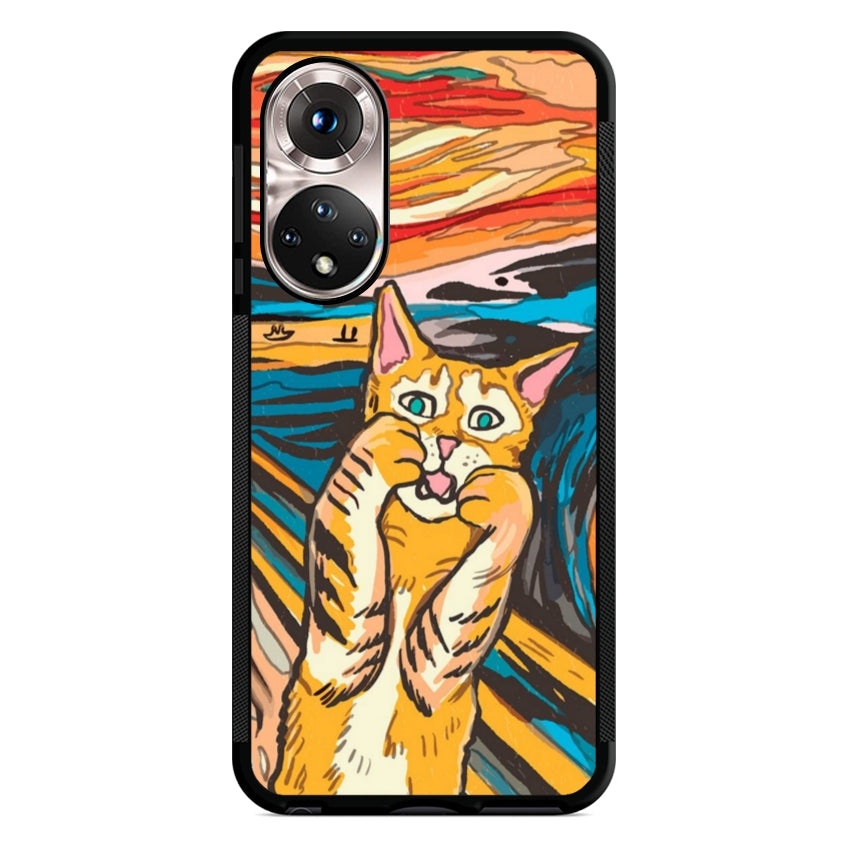 Cover IF49 Munch Cat - Huawei e Honor customall