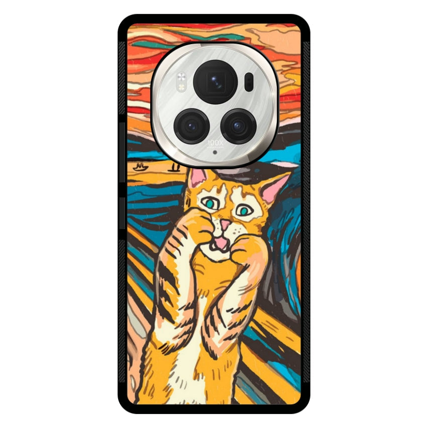 Cover IF49 Munch Cat - Huawei e Honor customall