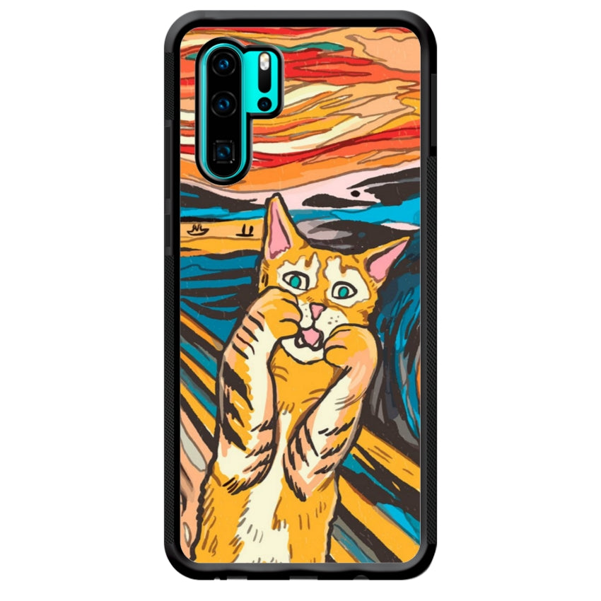 Cover IF49 Munch Cat - Huawei e Honor customall