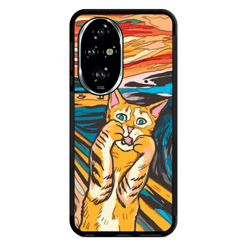 Cover IF49 Munch Cat - Huawei e Honor customall