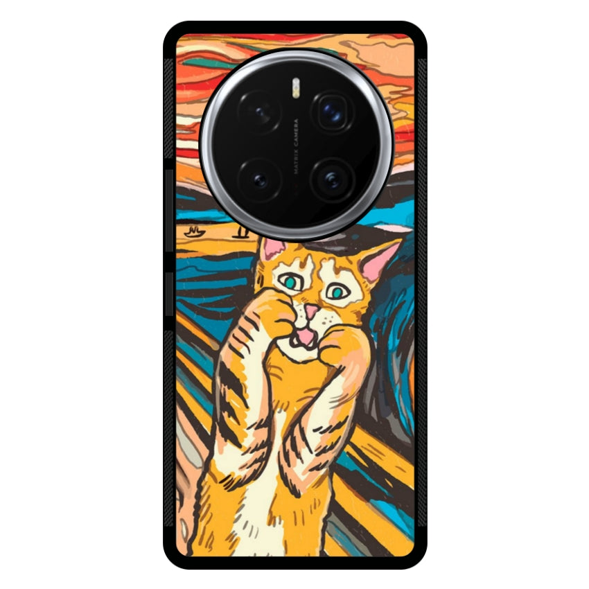 Cover IF49 Munch Cat - Huawei e Honor customall