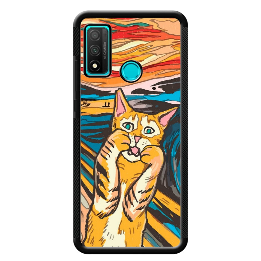 Cover IF49 Munch Cat - Huawei e Honor customall