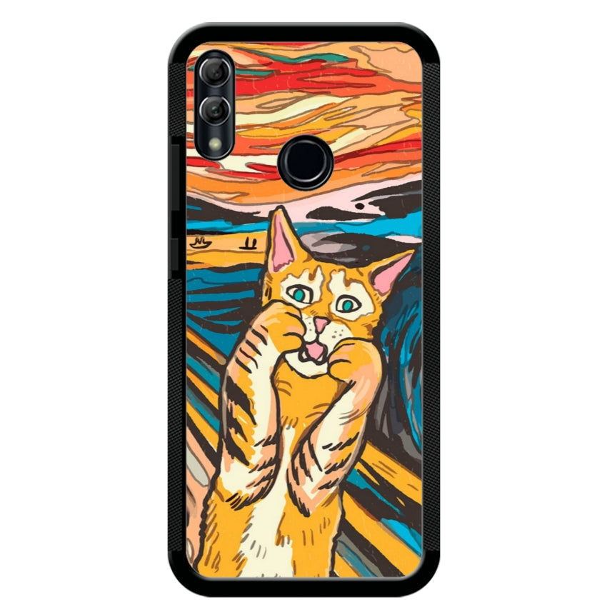 Cover IF49 Munch Cat - Huawei e Honor customall