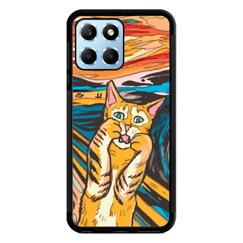 Cover IF49 Munch Cat - Huawei e Honor customall