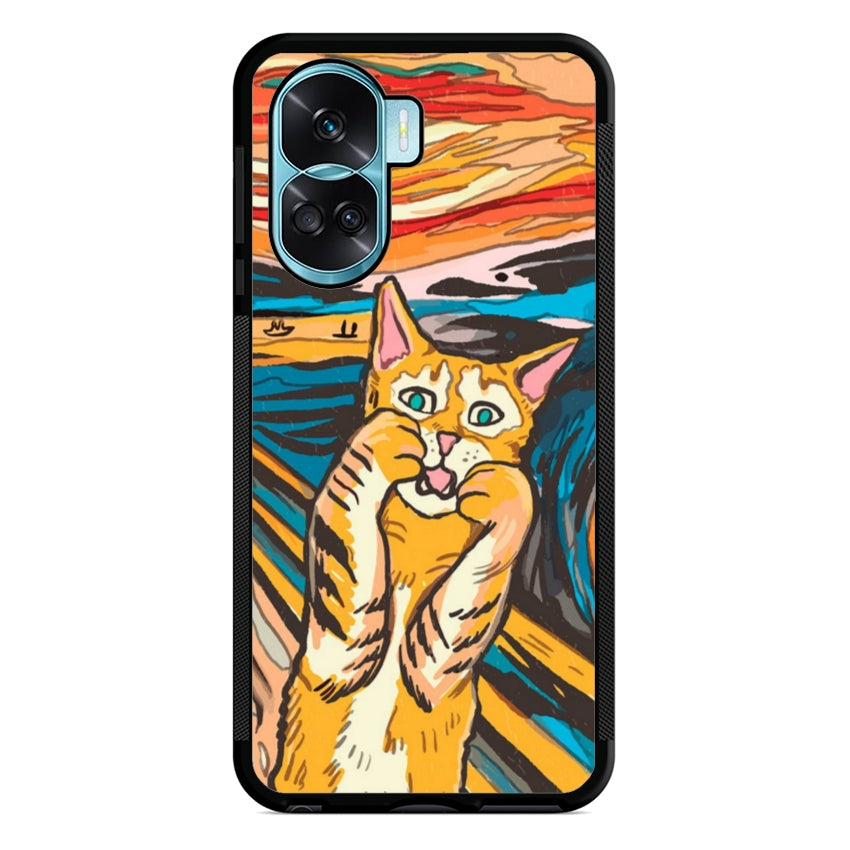 Cover IF49 Munch Cat - Huawei e Honor customall