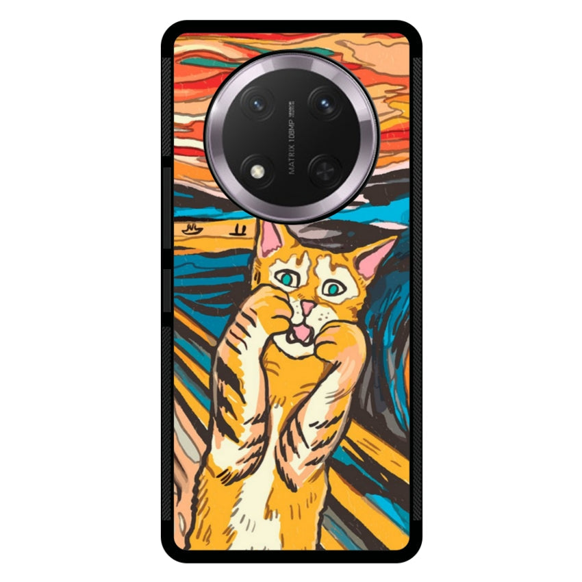 Cover IF49 Munch Cat - Huawei e Honor customall