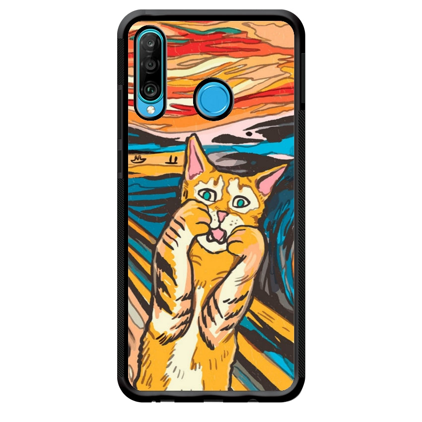 Cover IF49 Munch Cat - Huawei e Honor customall