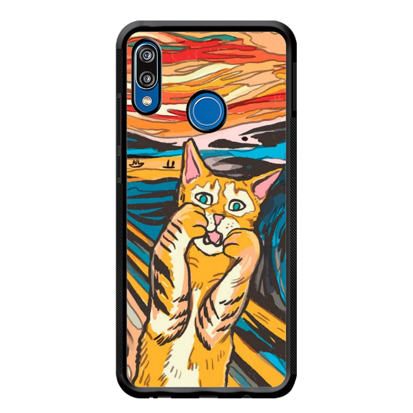 Cover IF49 Munch Cat - Huawei e Honor customall