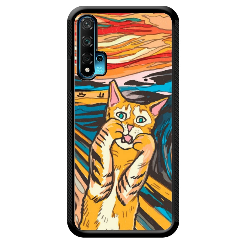Cover IF49 Munch Cat - Huawei e Honor customall