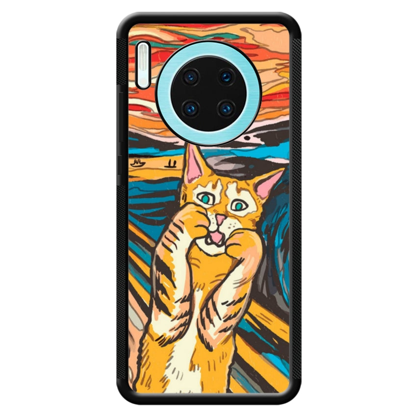 Cover IF49 Munch Cat - Huawei e Honor customall