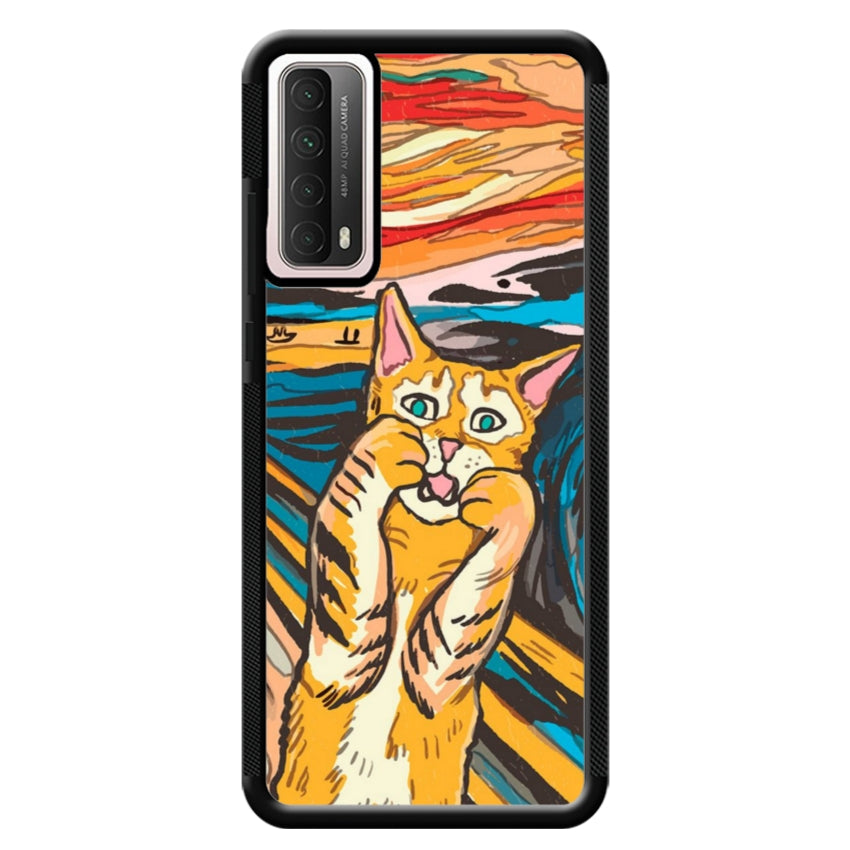 Cover IF49 Munch Cat - Huawei e Honor customall
