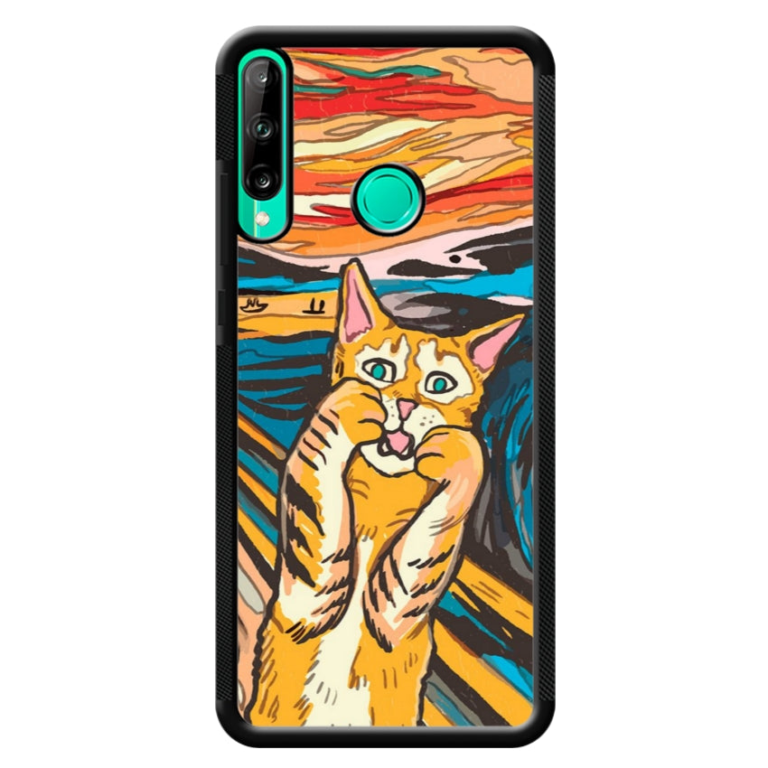Cover IF49 Munch Cat - Huawei e Honor customall