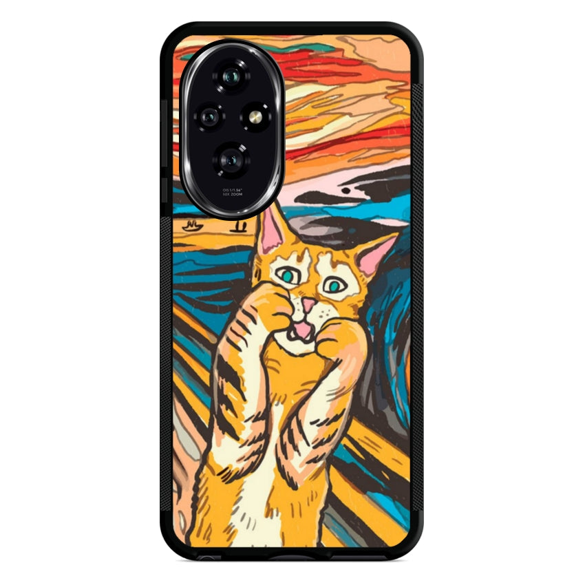 Cover IF49 Munch Cat - Huawei e Honor customall