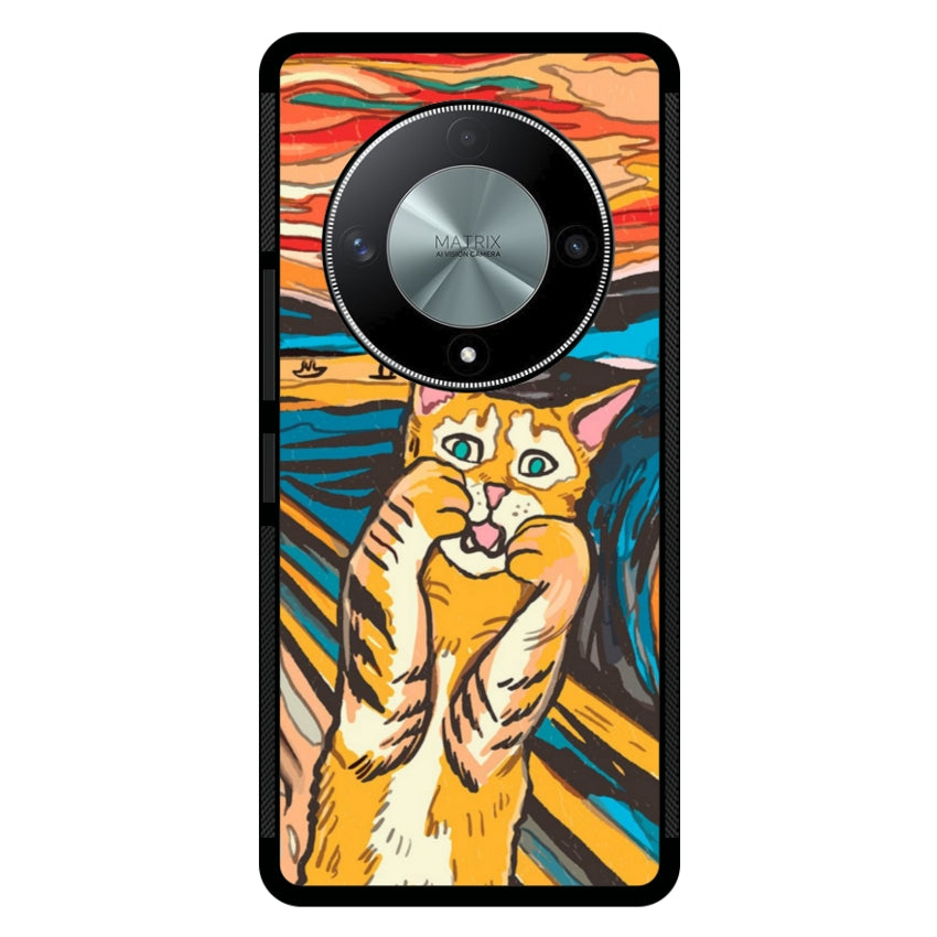 Cover IF49 Munch Cat - Huawei e Honor customall