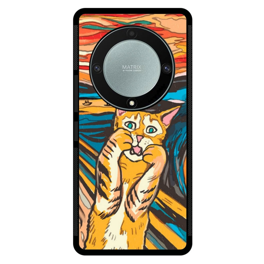 Cover IF49 Munch Cat - Huawei e Honor customall
