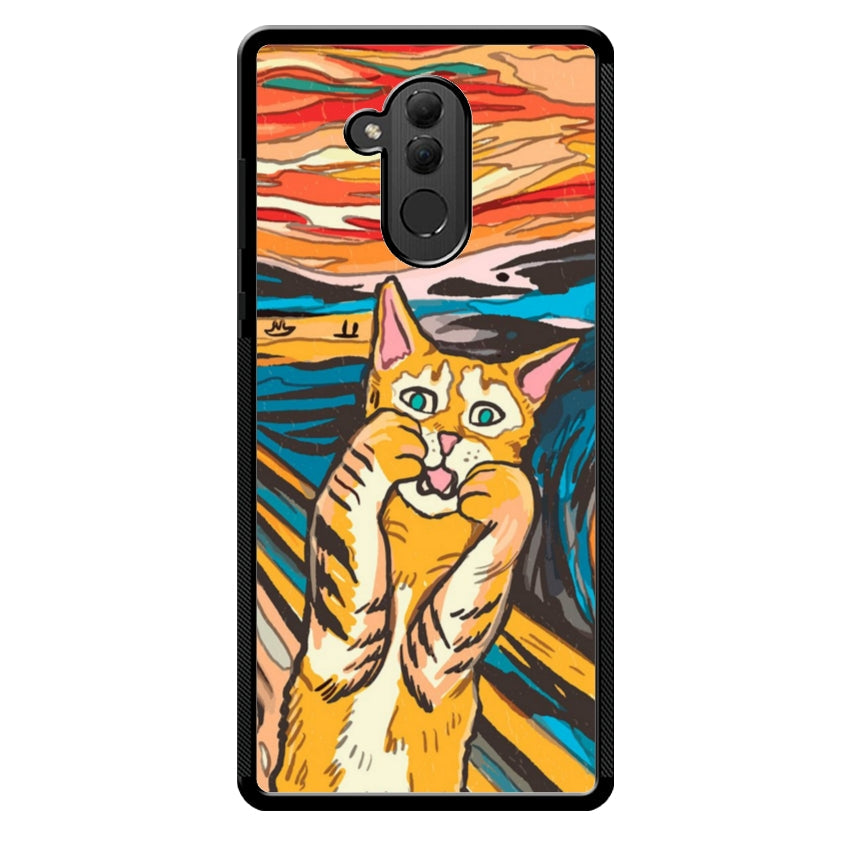 Cover IF49 Munch Cat - Huawei e Honor customall