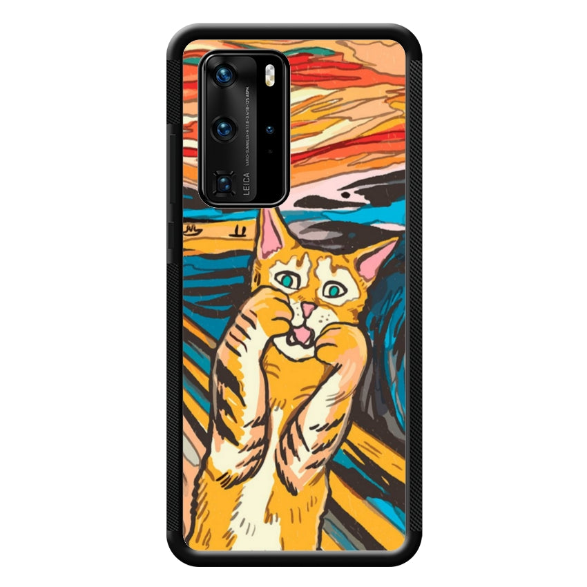 Cover IF49 Munch Cat - Huawei e Honor customall