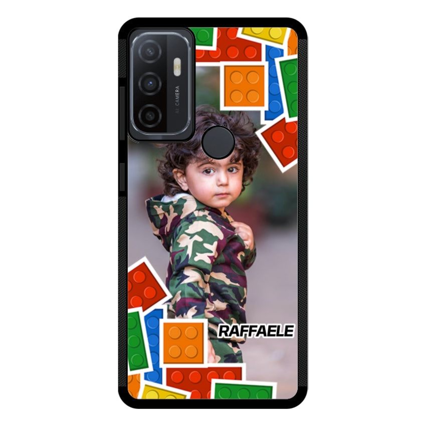 Cover Personalizzata con Frame Lego e Nome - Oppo customall
