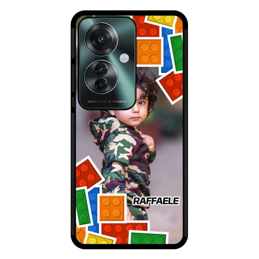 Cover Personalizzata con Frame Lego e Nome - Oppo customall