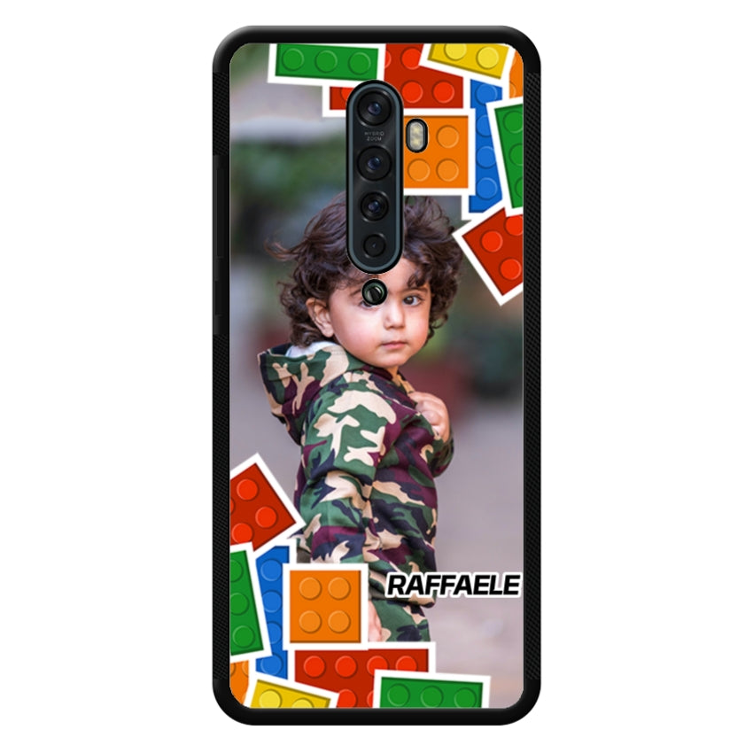 Cover Personalizzata con Frame Lego e Nome - Oppo customall