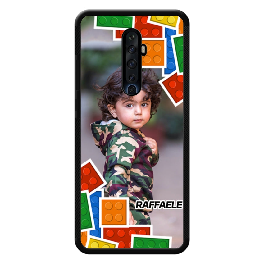 Cover Personalizzata con Frame Lego e Nome - Oppo customall