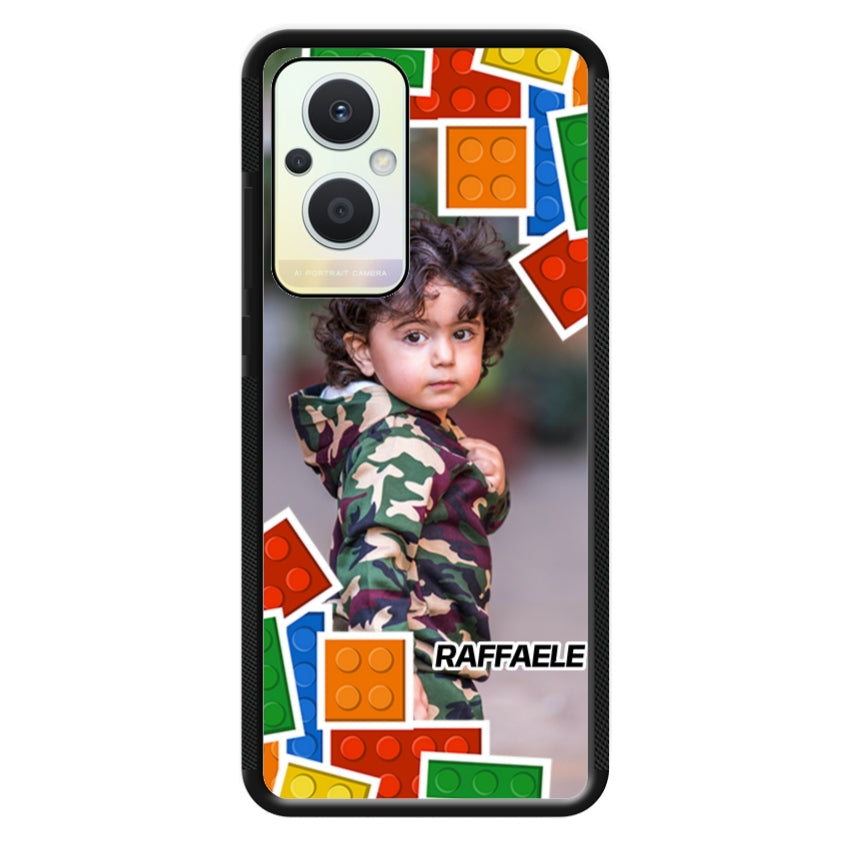 Cover Personalizzata con Frame Lego e Nome - Oppo customall