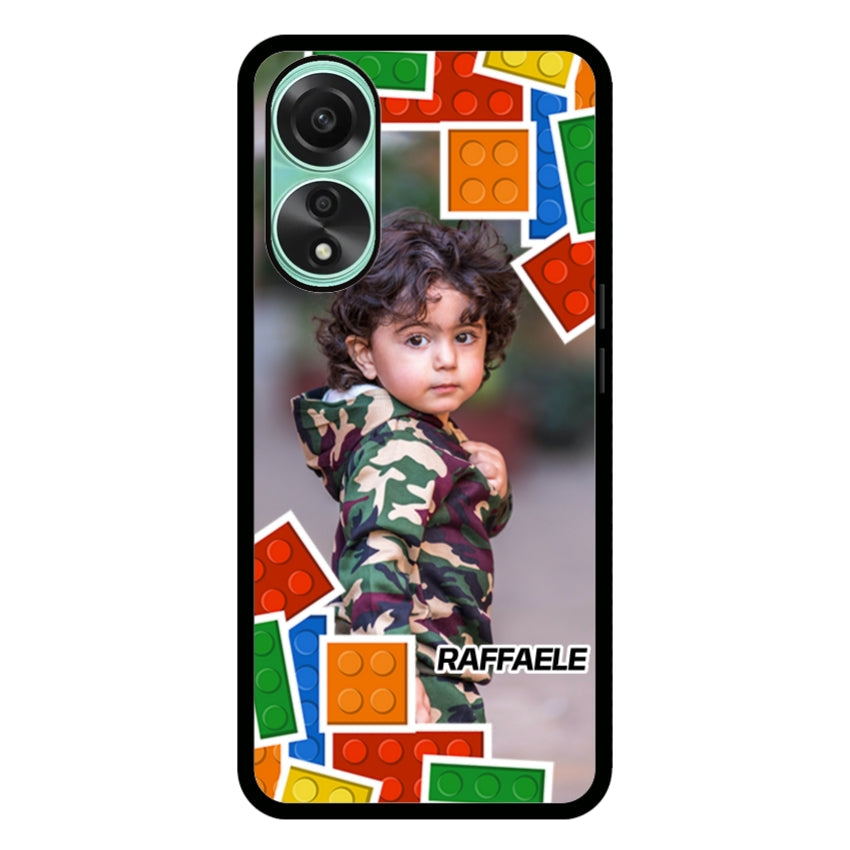 Cover Personalizzata con Frame Lego e Nome - Oppo customall