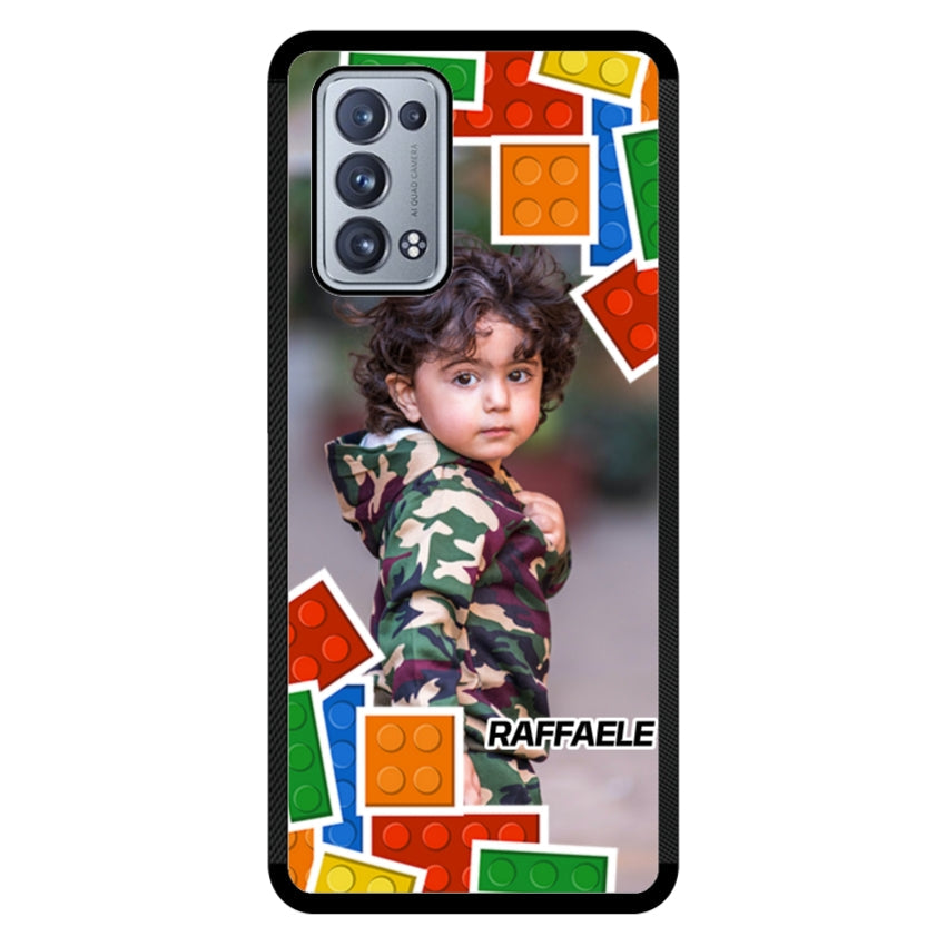 Cover Personalizzata con Frame Lego e Nome - Oppo customall