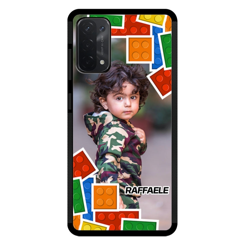 Cover Personalizzata con Frame Lego e Nome - Oppo customall