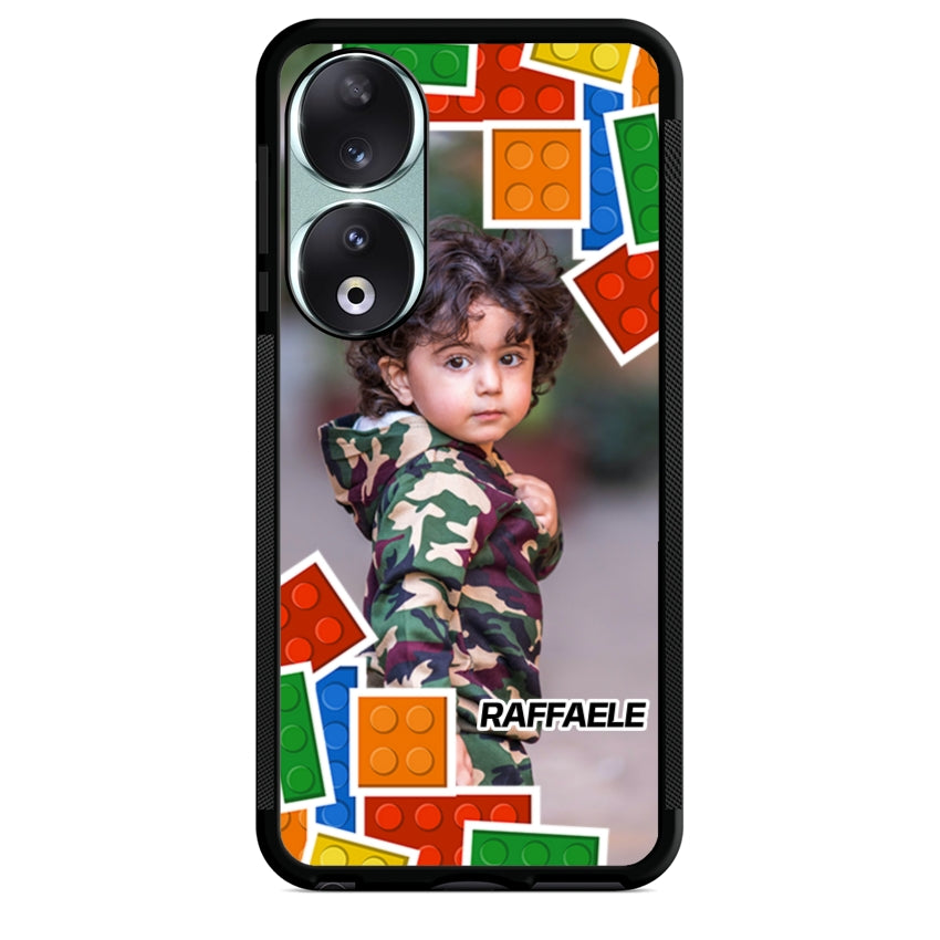 Cover Personalizzata con Frame Lego e Nome - Huawei e Honor customall