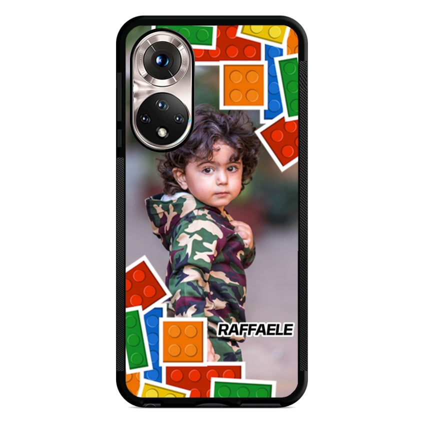 Cover Personalizzata con Frame Lego e Nome - Huawei e Honor customall
