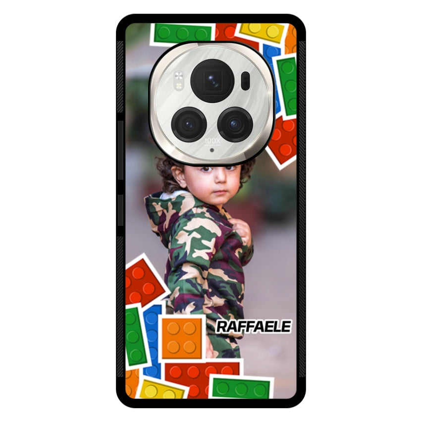Cover Personalizzata con Frame Lego e Nome - Huawei e Honor customall