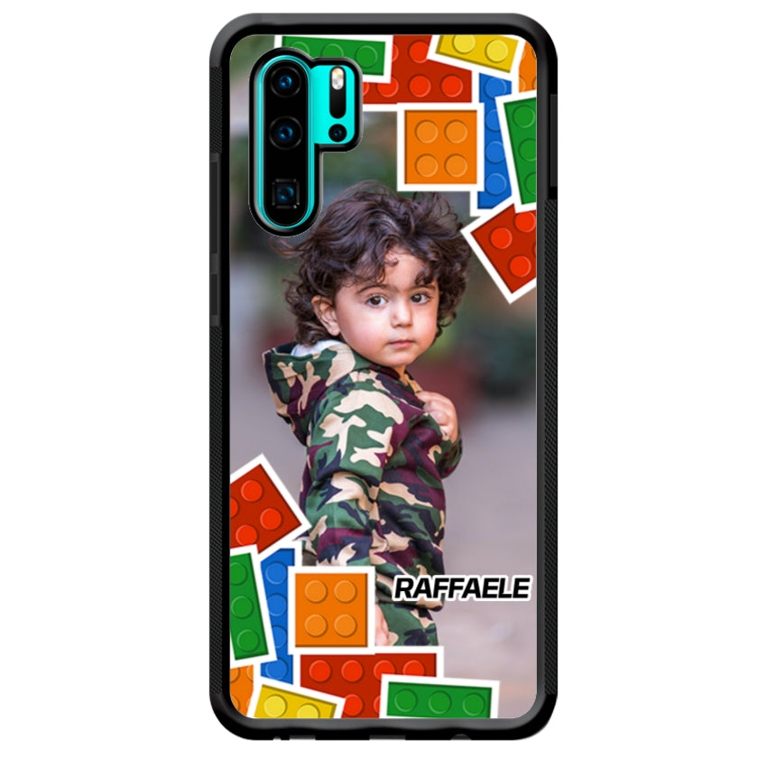 Cover Personalizzata con Frame Lego e Nome - Huawei e Honor customall