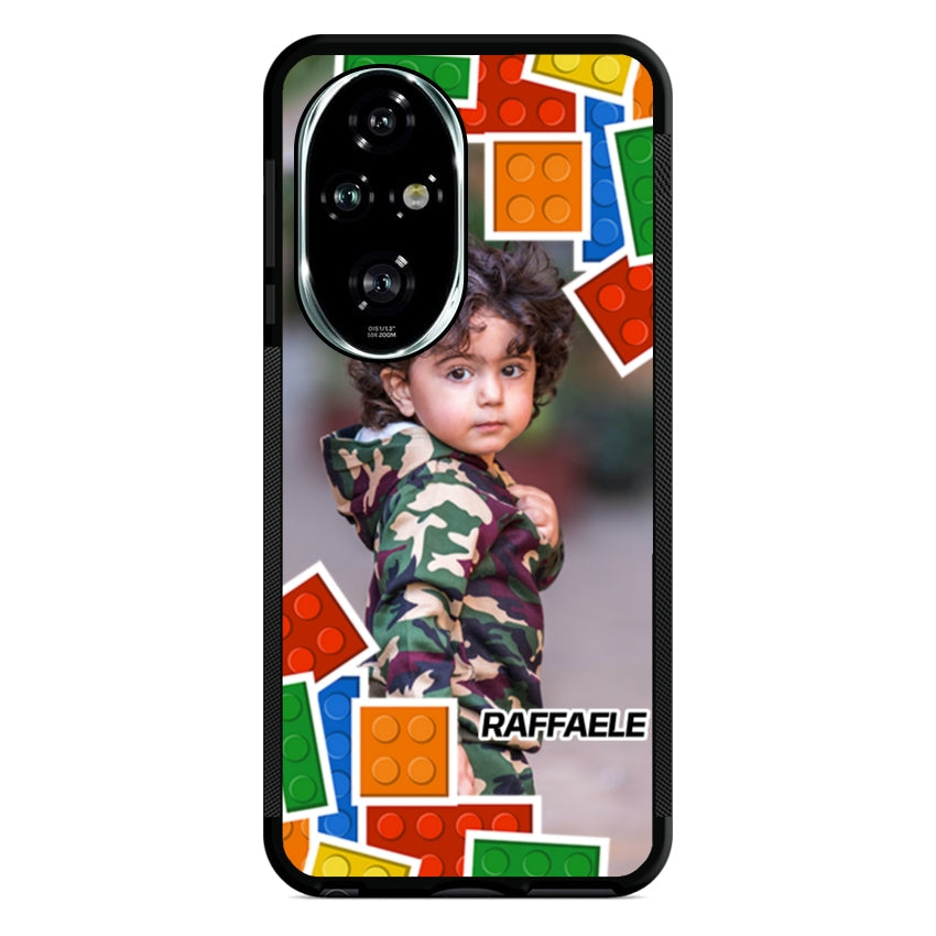 Cover Personalizzata con Frame Lego e Nome - Huawei e Honor customall