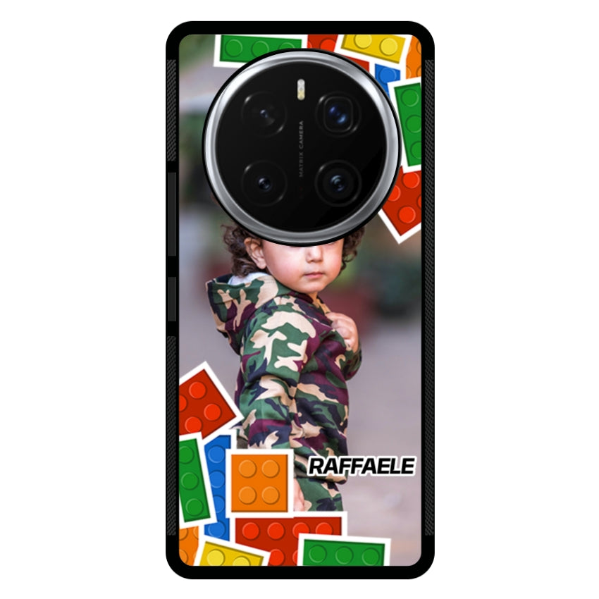 Cover Personalizzata con Frame Lego e Nome - Huawei e Honor customall
