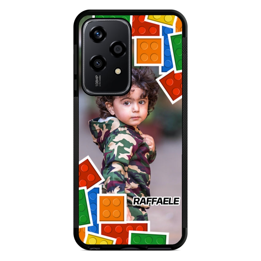 Cover Personalizzata con Frame Lego e Nome - Huawei e Honor customall