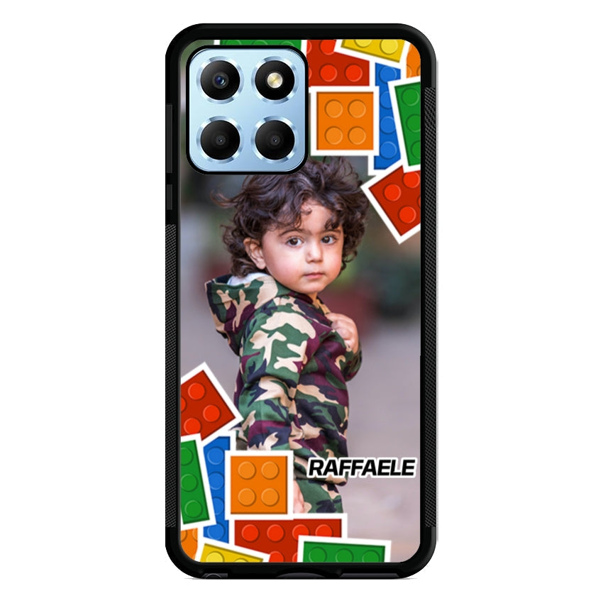 Cover Personalizzata con Frame Lego e Nome - Huawei e Honor customall