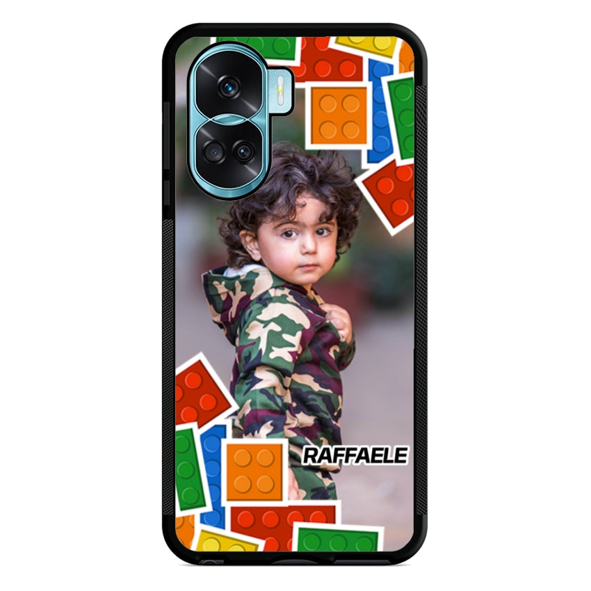 Cover Personalizzata con Frame Lego e Nome - Huawei e Honor customall