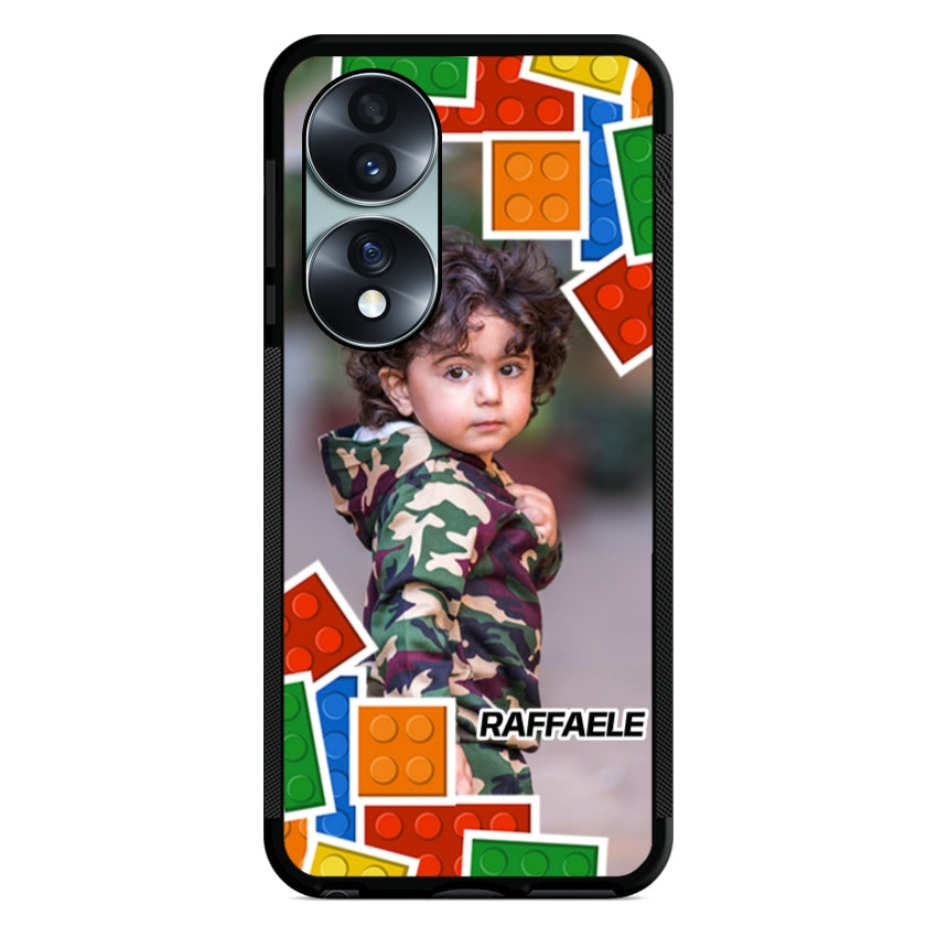 Cover Personalizzata con Frame Lego e Nome - Huawei e Honor customall
