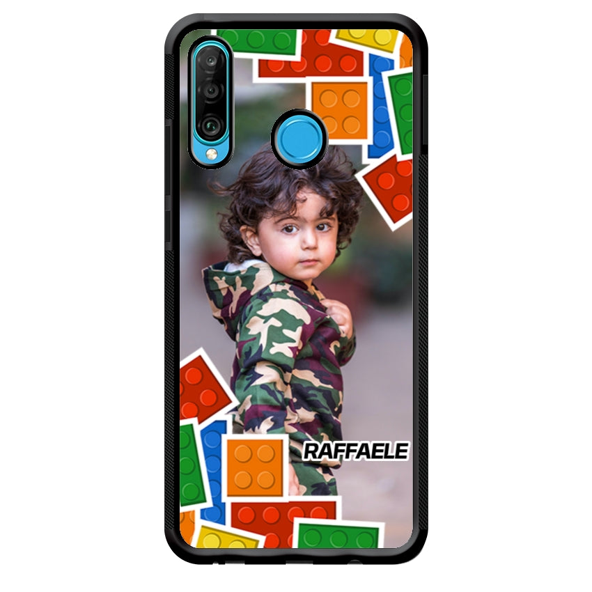 Cover Personalizzata con Frame Lego e Nome - Huawei e Honor customall